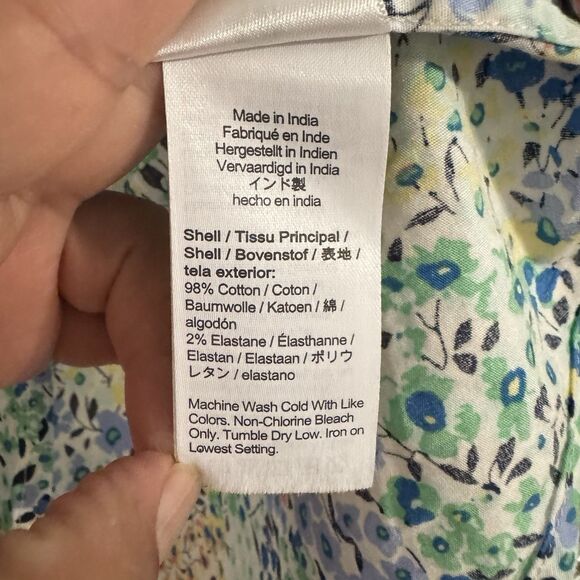 CREWCUTS Boys Size 14 Flex Washed Slim Fit Floral Shirt Short Sleeve Button Down - Picture 5 of 6